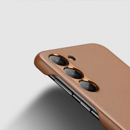 Dux Ducis Grit Hülle für Samsung Galaxy S23+ elegante Hülle aus Kunstleder braun