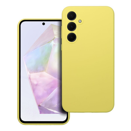 Futerał SILICONE 2mm do SAMSUNG A35 5G żółty