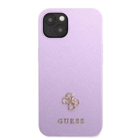Oryginalne Etui IPHONE 13 MINI Guess Hardcase Saffiano 4G Small Metal Logo fioletowe