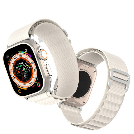 Sport Buckle Strap for Apple Watch Ultra/8/7/6/SE/5/4/3/2/1 (42, 44, 45, 49mm) Dux Ducis Strap GS Version - White