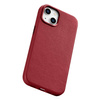 iCarer Case Leather genuine leather case for iPhone 14 Plus rot () (MagSafe compatible)