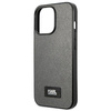 Original Case IPHONE 13 PRO MAX Karl Lagerfeld Hardcase Saffiano Plaque (KLHCP13XSFMP2DG) silver