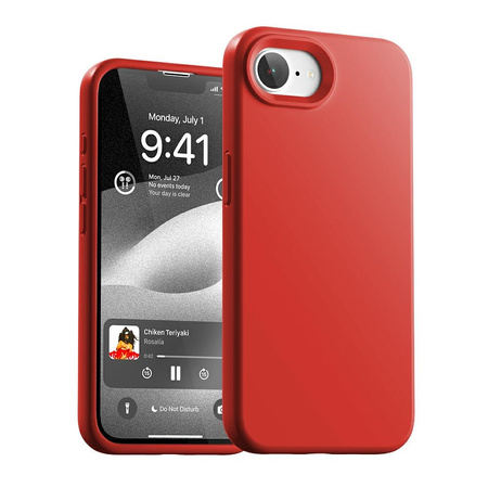Etui Mercury Silicone do iPhone 16e czerwony
