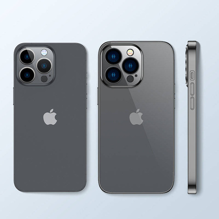 Joyroom 14Q Case Hülle für iPhone 14 Plus Hülle mit Metallic-Rahmen schwarz (JR-14Q3-black)