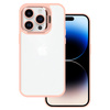 Tel Protect Kickstand case + szkło na aparat (lens) do Iphone 14 Pro jasnoróżowy