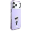 Etui Karl Lagerfeld IML Aquarelle Karl & Choupette & Logo MagSafe na iPhone 17 Pro Max - fioletowe