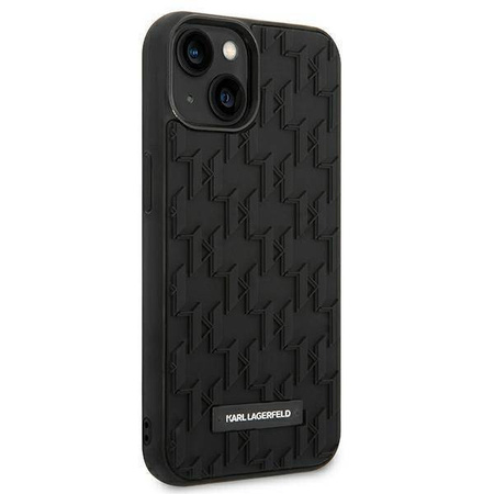 Karl Lagerfeld Monogram 3D Pattern - Etui iPhone 14 Plus (czarny)