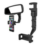 Verstellbarer Auto-Rückspiegelhalter für Smartphone schwarz
