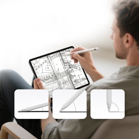 Rysik Wozinsky WRA-08 Stylus do iPad USB-C szybkie ładowanie Apple iPad 2018-2025 - biały