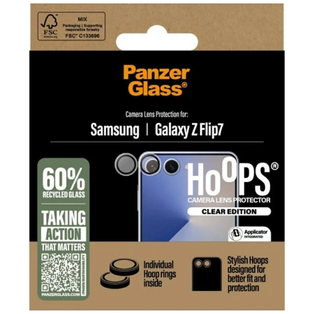 PanzerGlass Hoops Objektivabdeckung aus gehärtetem Glas für Samsung Galaxy Z Flip7