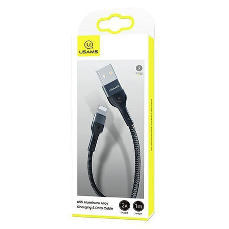 Kabel 2A 1m USB - Lightning Usams U55 SJ448USB01 (US-SJ448) czarny