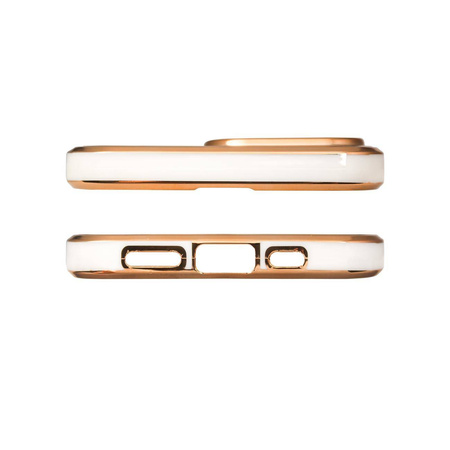 Lighting Color Case für Xiaomi Redmi Note 11 Gel Cover mit Goldrahmen weiß