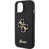 Original Handyhülle APPLE IPHONE 15 Guess Hardcase Glitter Script Big 4G (GUHCP15SHG4SGK) schwarz