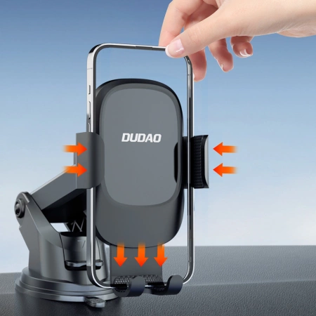 Dudao F5N+ smartphone holder with suction cup, gravity - black
