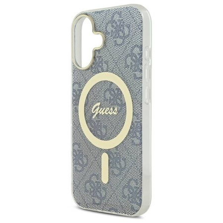 Original Case IPHONE 16 Guess Hardcase IML 4G MagSafe (GUHMP16SH4STB) blue