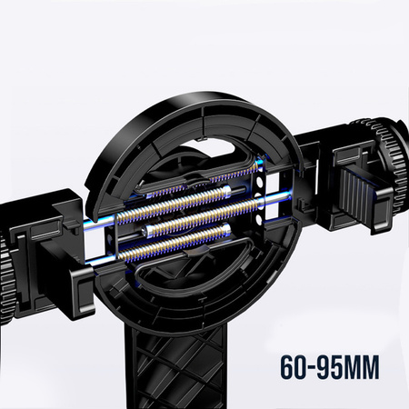 Blavec Selfie Stick Aluminium Fusion P07 Magsafe tripod + pilot + 2 lampy 1,4 metra (SSFP07-MTR2LB14) czarny