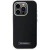Karl Lagerfeld FW Metal Plate MagSafe iPhone 15 Pro Hülle - Schwarz
