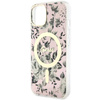 Guess GUHMP14MHCFWSP iPhone 14 Plus 6.7" pink/pink hardcase Flower MagSafe