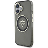 Original Handyhülle IPHONE 16 Guess IML Metal Mountain Logo MagSafe schwarz