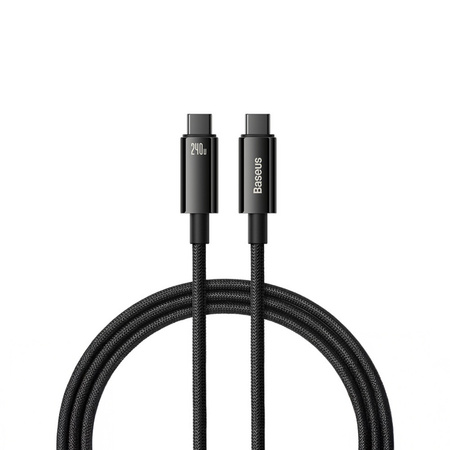 Kabel USB C – USB C 480 Mbit/s 240 W 3 m Baseus Tungsten Gold CAWJ040101 – Schwarz