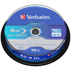 Płyty Blue-ray Verbatim 50GB 6X BD-R DL 10szt szary 43746