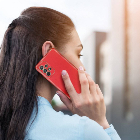 Dux Ducis Yolo eleganckie etui pokrowiec ze skóry ekologicznej Samsung Galaxy A72 4G czerwony