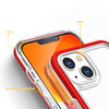 Clear 3in1 etui do iPhone 13 mini żelowy pokrowiec z ramką czerwony