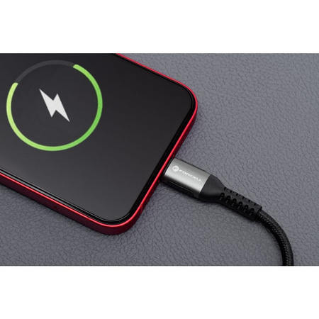 Kabel USB C do Lightning Forcell F-Energy PD 3A 27W Cafule 0,5 m C259 czarny
