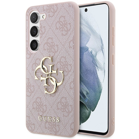 Oryginalne Etui GUESS hardcase 4G Big Metal Logo GUHCSA354GMGPI do Samsung Galaxy A35 różowy