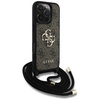 Original Case IPHONE 16 PRO Guess 4G Big Logo Cord Stap Crossbody brown