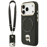 Karl Lagerfeld Big Strap Karl Metal Logo MagSafe Case for iPhone 17 Pro Max - Black