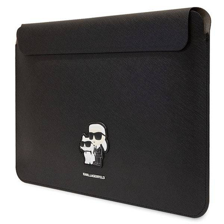 Karl Lagerfeld Hülle KLCS14SAKCPMK 14&quot; schwarz/schwarz Saffiano Karl&amp;Choupette