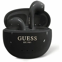 Guess Glossy Effect Egg Shape Printed Classic Logo TWS headphones - black