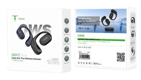 SŁUCHAWKI T-PHOX TWS B66 BT BLACK