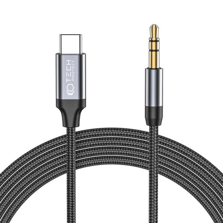 Cable 1m USB-C - AUX mini jack 3,5mm Tech-Protect Ultraboost black