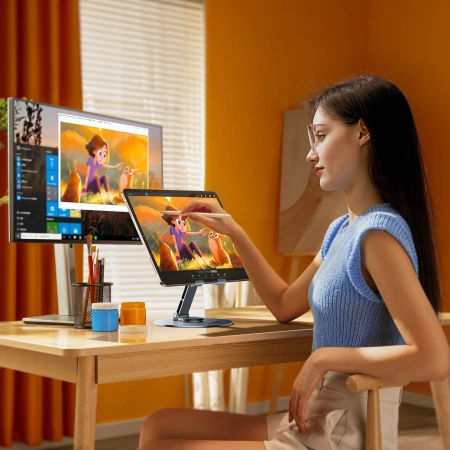 Wozinsky WRS-DSY84SS 360° Rotating Aluminum Tablet Stand - Gray