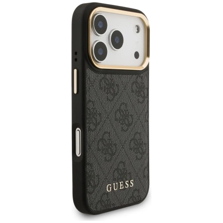 Guess 4G Hülle mit Magsafe Wallet für iPhone 17 Pro - Schwarz
