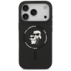 Karl Lagerfeld Silikon Karl&amp;Choupette Ring MagSafe Case für iPhone 17 Pro Max - Schwarz