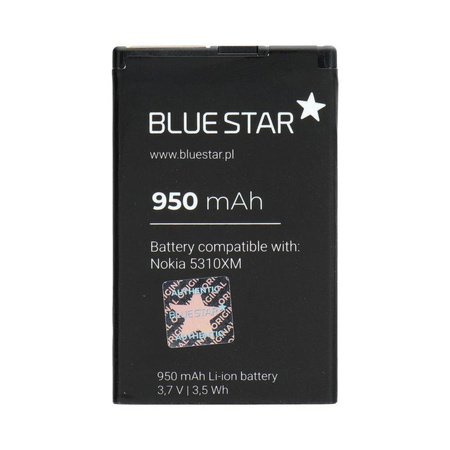 Battery Li-Ion for NOKIA 5310 / 6600F / 7210S / 7310S 950mAh Blue Star