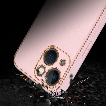 Dux Ducis Yolo etui iPhone 14 Plus elegancki pokrowiec ze skóry ekologicznej różowy