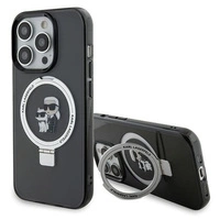 Karl Lagerfeld KLHMP15XHMRSKCK iPhone 15 Pro Max 6,7" schwarz/schwarz Hardcase Ringständer Karl&amp;Choupette MagSafe