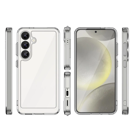 Etui Outer Space Case na Samsung Galaxy S25 Edge pokrowiec z elastyczną ramką - przezroczyste