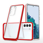 Clear 3in1 etui do Samsung Galaxy S21+ 5G (S21 Plus 5G) żelowy pokrowiec z ramką czerwony