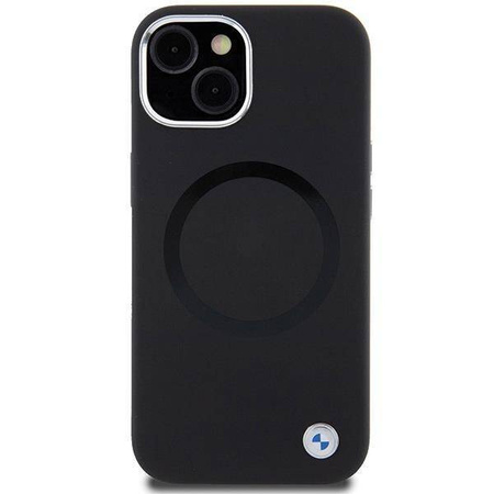 BMW Signature Liquid Silicone MagSafe case for iPhone 15 - black
