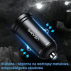 Ładowarka Samochodowa 2.4A 2x USB Usams Mini CC114TC01 (US-CC114) czarna