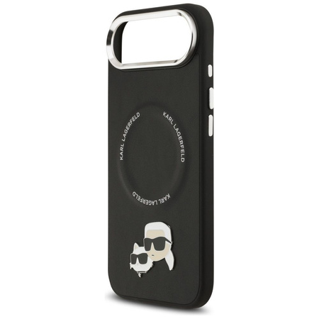 Karl Lagerfeld nakładka Magsafe PU case with Karl&Choupette heads pins logo and metal camera buttons do iPhone 17 Air czarna