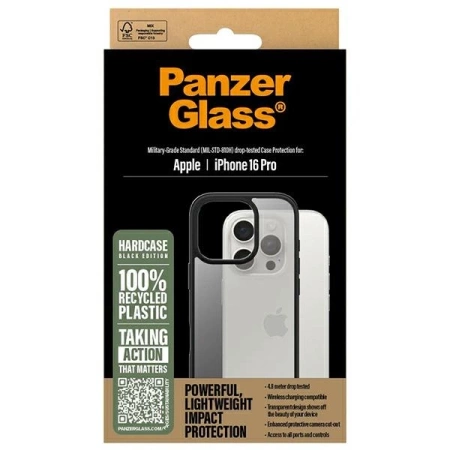 PanzerGlass HardCase iPhone 16 Pro 6,3&quot; schwarz/schwarz 1296