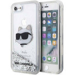 Karl Lagerfeld KLHCI8LNHCCS iPhone 7/8/ SE 2020/2022 silver/silver hardcase Glitter Choupette Head
