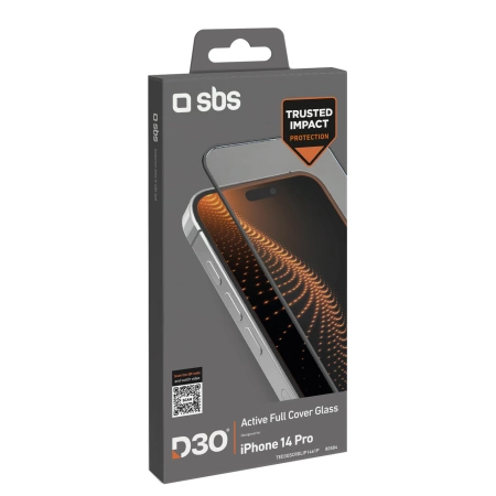 SBS D3O gehärtetes Glas mit Rahmen für iPhone 14 Pro