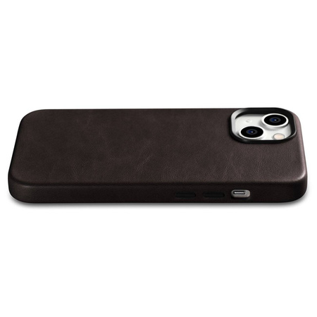 iCarer Case Leather genuine leather case for iPhone 14 Plus braun (WMI14220703-BN) (MagSafe compatible)